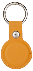 Anmiki AirTag-holder i lærimitasjon med nøkkelring