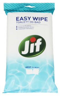 Jif Easy Wipe bad engangskluter, 2 x 30-pakning