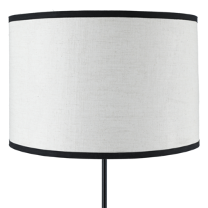 Lampeskjerm i lin, beige med svart kant, Northlight