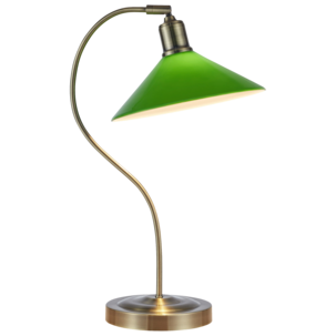 Markslöjd Vela bordlampe med glasskjerm messing 50 cm