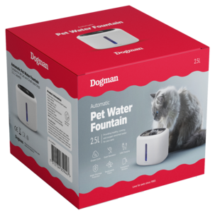 Dogman automatisk vattenfontän för katt, 2,5 liter