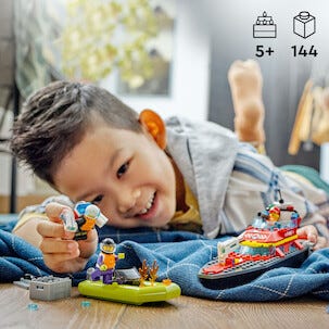 LEGO City brannredningsbåt, fra 5 år, 60373