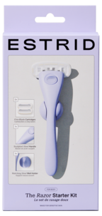 Estrid startsett med barberhøvel, veggholder og blad