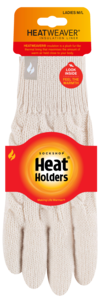 Heat Holders fingervantar dam, stickade, beige 