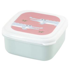 Matboks til barn med lokk, stabelbar, 3-pakning