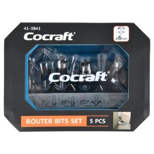 Cocraft Jyrsinteräsarja puulle, 5 osaa