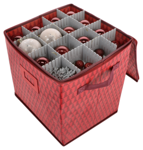 Oppbevaring julekuler – boks med lokk og glidelås