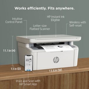 HP LaserJet M140w kompakt laserskriver svart-hvitt wifi