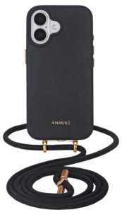 Anmiki Crossbody Phone Case iPhone 16 Suojakuori ja olkahihna