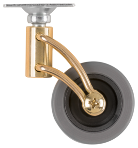 Möbelhjul med mässingsbygel