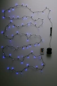 Batteridriven färgad ljusslinga utomhus 5,5 m