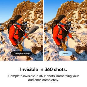 Insta360 Action Invisible Selfie Stick 1 m, kolfiber