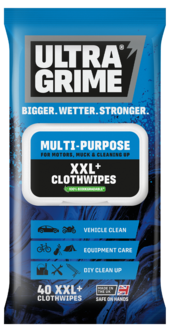 UltraGrime Multi-Purpose XXL våtservietter, 40-pakning