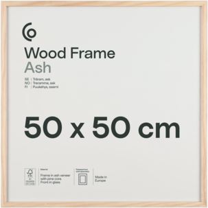 Kvadratisk fotoram trä FSC 50x50 cm
