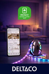 Deltaco Smart LED-list neon RGB utomhus, 2 x 5 m