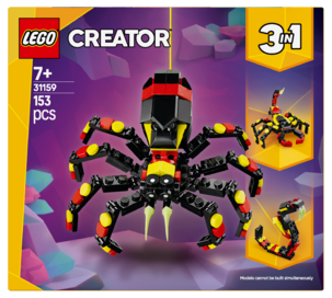 LEGO Creator Villieläimet: hämmästyttävä hämähäkki 31159, yli 7-vuotiaille