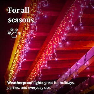 Twinkly Icicle RGB+W LED 5 m istappslynge utendørs/innendørs.