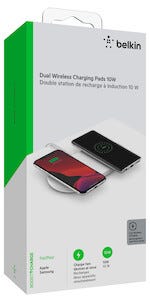 Belkin Boost Charge Dual 10 W, trådlös laddare med plats för två enheter