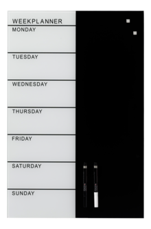 Magnettavle glass Ukeplan
