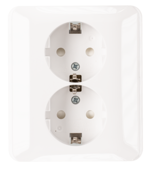 2-vägs infällt vägguttag Cotech