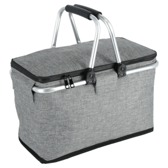 Picknickkorg kylväska, aluminium, 22 liter, grå
