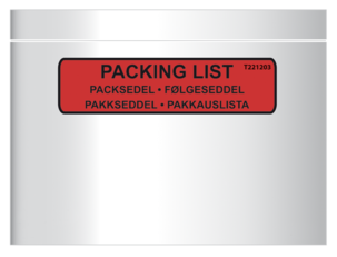 Pakkseddellommer C6, uten trykk, 1000 stk/pk