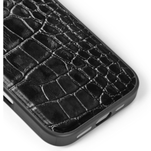 Ideal of Sweden Black Croco iPhone 16 Pro mobildeksel