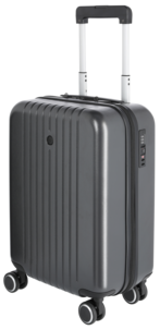 Kabinväska med 4 hjul, lättvikt, grå
