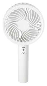 Käsituuletin, jossa USB ja pöytäteline