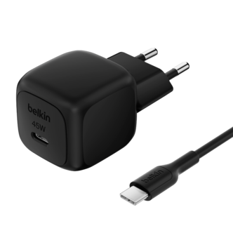 Belkin BoostCharge USB-C-lader 45 W med kabel, WCA013kq1MBK-B6