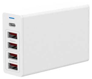 USB-C ladestasjon med 5 porter