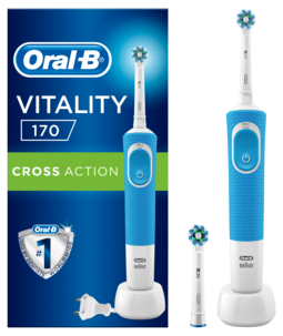 Oral-B Vitality 170 Cross Action, elektrisk tannbørste med 2 børstehoder