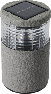 Northlight Pollare Mini solcelledrevet lyspullert i steindesign, 30 cm