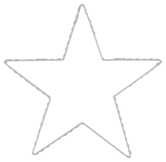 LED-lysstjerne med timer, utendørs, 38 cm