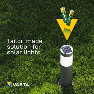 Varta Solar laddbara AA/HR6-batterier, 2-pack