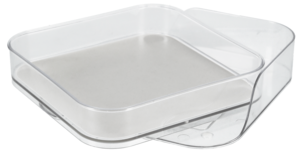 Roterende brett for hjørne, Lazy Susan, firkantet, 22,8 x 22,8 cm