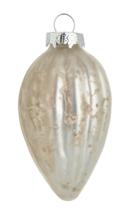 6 antiksilverfärgade julkulor