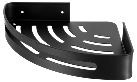 Suihkuhylly metallia, kulmamalli, musta