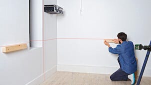 Bosch Quigo Basic, krysslaser med universalhållare