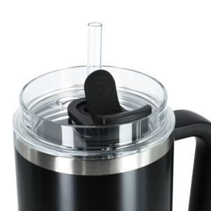 Stor termosmugg med sugrör, 1,2 liter