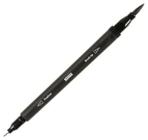 Tuschpennor dubbel spets, 100-pack