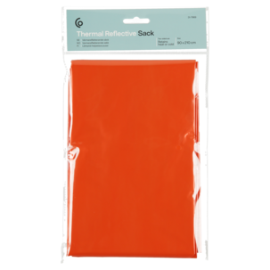 Varmeisolerende sovepose rød/sølv 90x210 cm