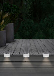 Solcellsbelysning för räcke, 3-pack