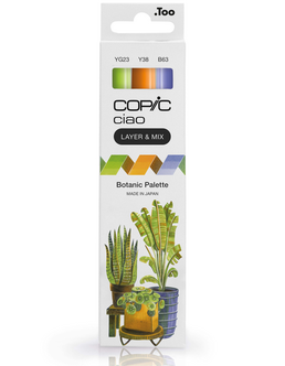 Copic Ciao Layer & Mix, pennor Botanic Palette, 3-pack