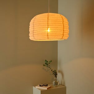 Northlight Evan lampeskjerm til taklampe, lin, hvit