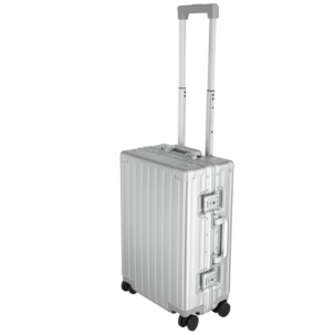 Kabinväska med 8 hjul, aluminium, grå, 56x38x22 cm