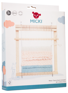 Micki vevramme med garn, for barn fra 3 år