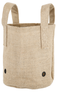 Utendørspotte i jute, sammenleggbar