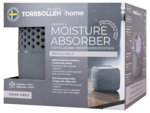 Torrbollen Home Series 3 luftavfuktare, grå, 30 m2