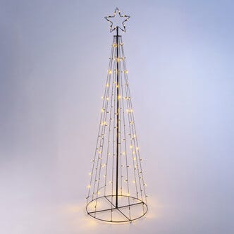 Gran med ljusslingor LED, 191 cm